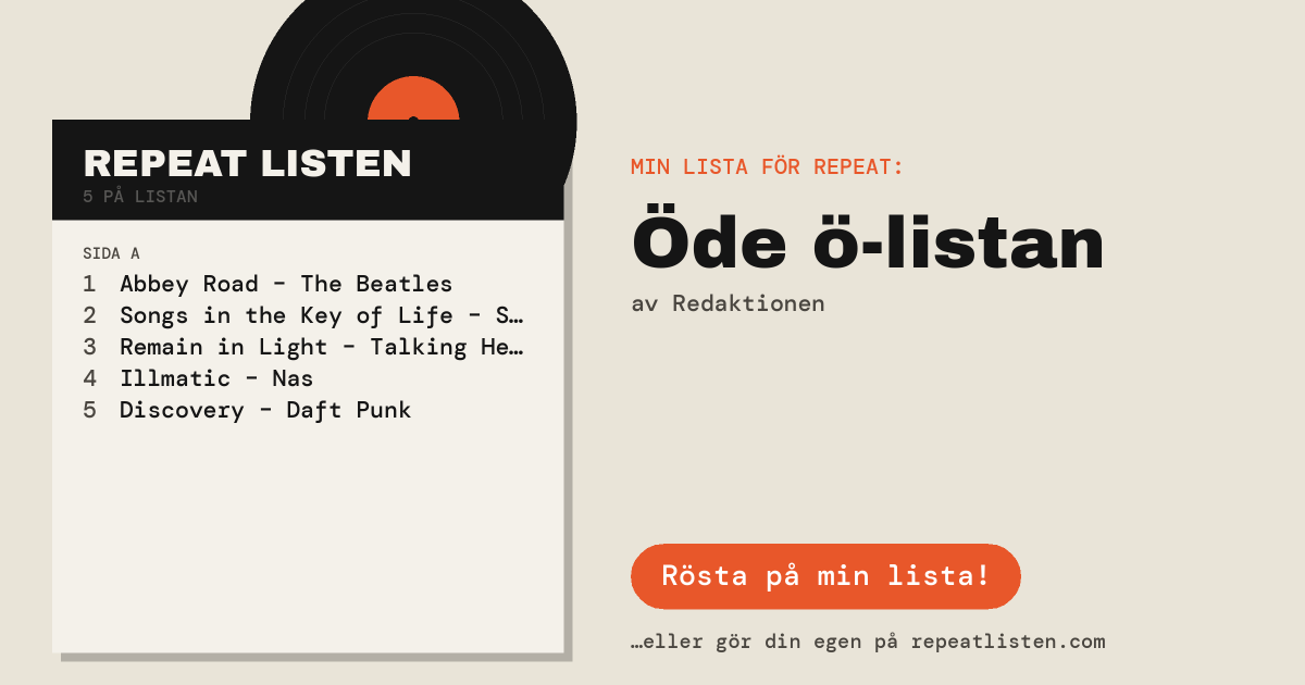 Delningsbild för Öde ö-listan